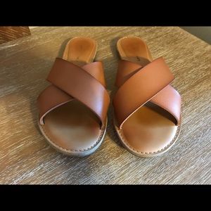 Brown flat sandals